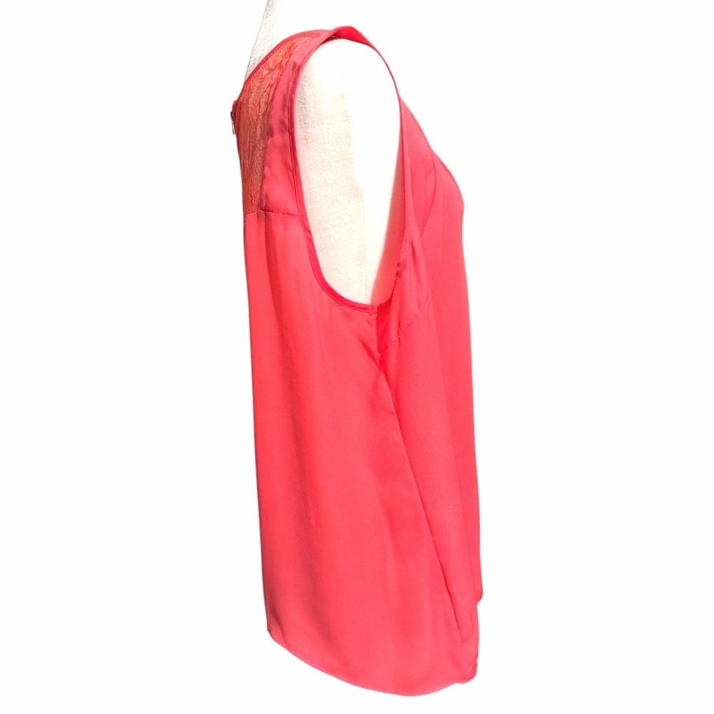 6th & Lane Coral Sleeveless Blouse with Lace Accents - Picture 3 of 7